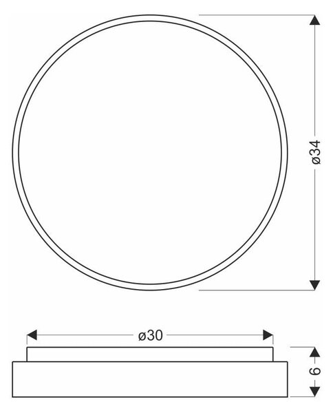 Plafoniera LED bianca ø 34 cm Texas - Candellux Lighting