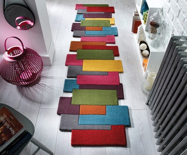 Tappeto in lana 66x300 cm Collage - Flair Rugs