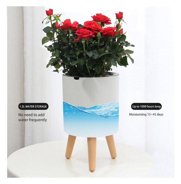 Vaso autoinnaffiante in plastica ø 19 cm Calla - Tomasucci