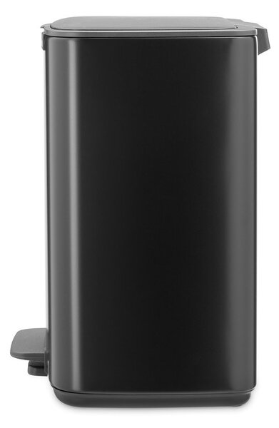 Cestino per la spazzatura nero opaco in acciaio con pedale 12 l Bo – Brabantia
