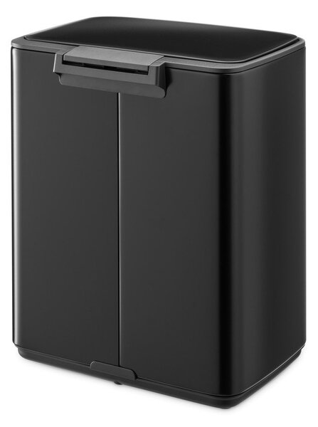 Cestino per la spazzatura nero opaco in acciaio con pedale 12 l Bo – Brabantia