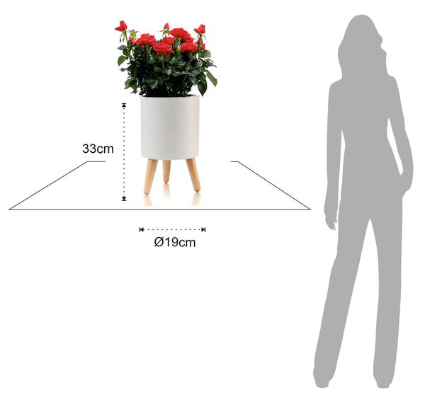 Vaso autoinnaffiante in plastica ø 19 cm Calla - Tomasucci