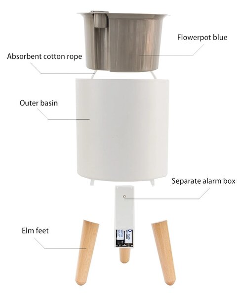 Vaso autoinnaffiante in plastica ø 19 cm Calla - Tomasucci
