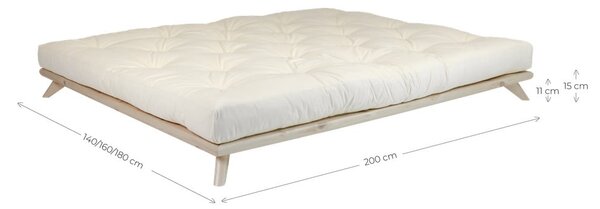 Letto matrimoniale Letto naturale, 160 x 200 cm Senza - Karup Design