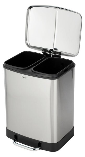 Cestino per rifiuti in acciaio inox 24 l Studio Duo - Wenko