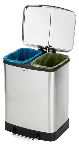 Cestino per rifiuti in acciaio inox 24 l Studio Duo - Wenko