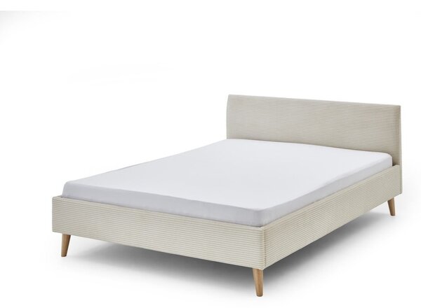 Letto matrimoniale imbottito beige rete non inclusa 140x200 cm Wicki – Meise Möbel