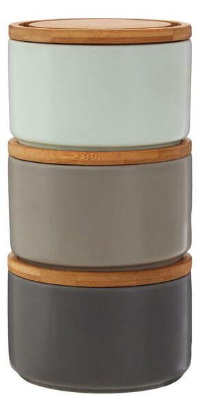 Vasetti per alimenti in pietra in set da 3 pezzi Fenwick - Premier Housewares