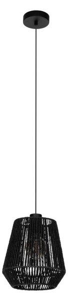 Eglo 44105 - Lampadario a sospensione con filo PERSLEY 1xE27/60W/230V nero