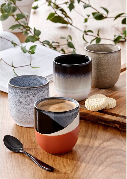 Tazza Cafe in gres bianco e nero, 300 ml - Ladelle