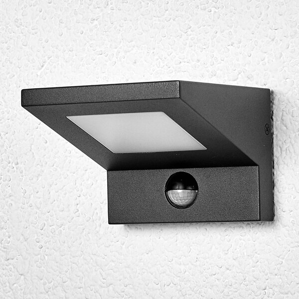 Lucande Applique parete Levvon, LED, est., sensore movim