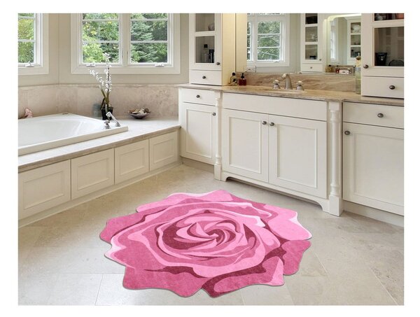Tappeto Rose Duro, ⌀ 80 cm Pembe - Vitaus