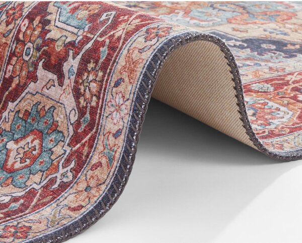 Runner blu scuro e rosso, 80 x 200 cm Sylla - Nouristan
