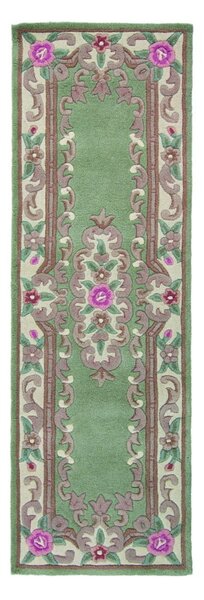 Tappeto verde in lana 67x210 cm Aubusson - Flair Rugs