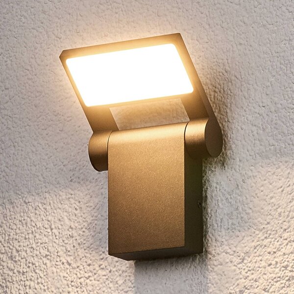 Lucande Lampioncino da parete Marius, mobile, LED, esterni