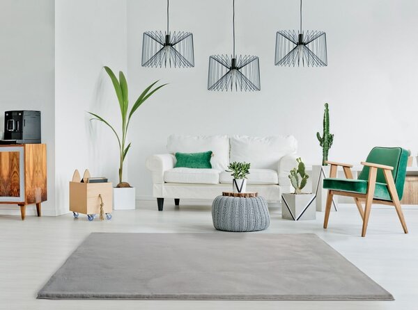 Tappeto grigio , 160 x 230 cm Fox Liso - Universal