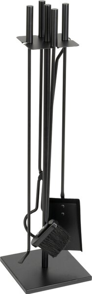 Set di attrezzi per camino Homefire FT075BA, per camino, 4 pezzi, nero, 81 cm, attrezzi per camino