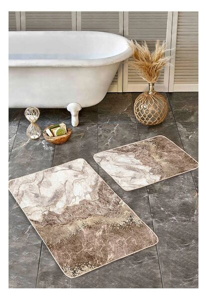 Tappetini da bagno marroni in set da 2 pezzi 60x100 cm - Mila Home