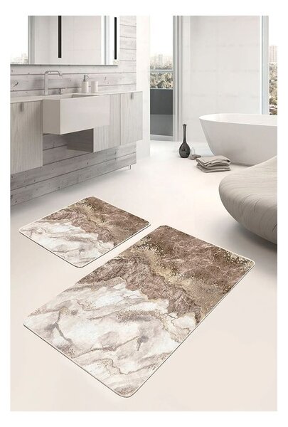 Tappetini da bagno marroni in set da 2 pezzi 60x100 cm - Mila Home