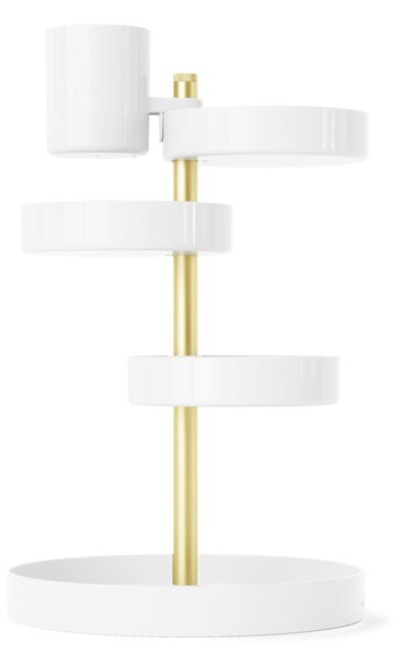 Organizer da bagno in plastica bianca per cosmetici Pirouette - Umbra