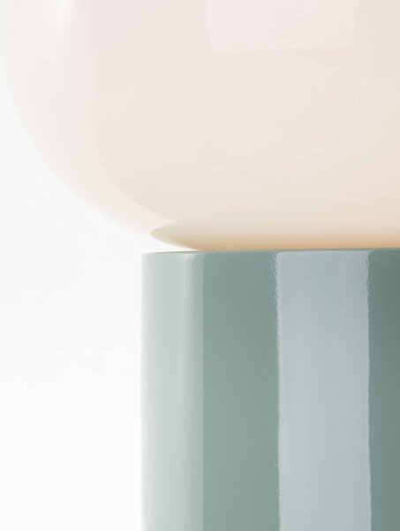 Brilliant Lampada da tavolo Daeny paralume di vetro, verde