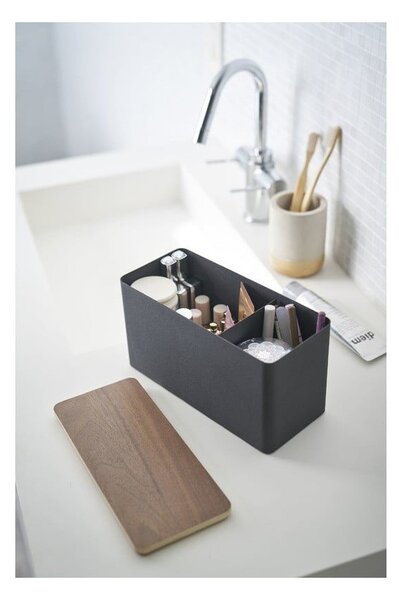 Organizer nero con coperchio in compensato Yamazaki Rin - YAMAZAKI