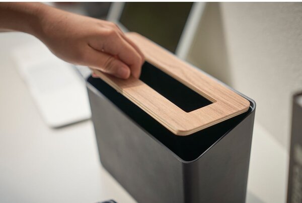 Cestino per la spazzatura nero in plastica da ufficio 2,3 l Rin – YAMAZAKI