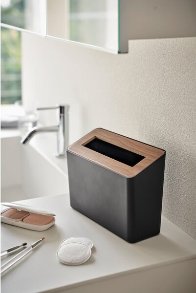 Cestino per la spazzatura nero in plastica da ufficio 2,3 l Rin – YAMAZAKI