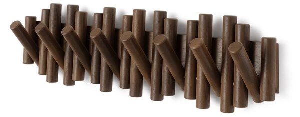 Attaccapanni da parete marrone scuro in pino massiccio 61 cm Picket – Umbra