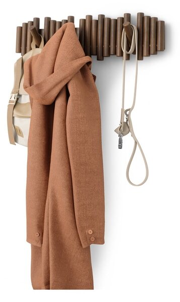Attaccapanni da parete marrone scuro in pino massiccio 61 cm Picket – Umbra