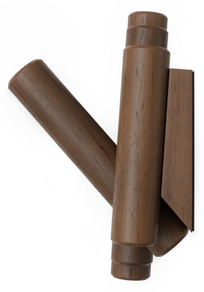 Attaccapanni da parete marrone scuro in pino massiccio 61 cm Picket – Umbra