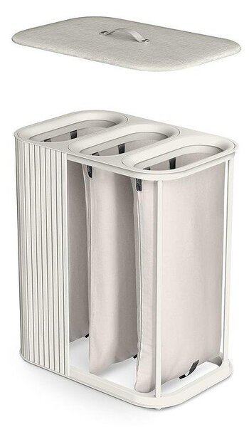 Cesta per il bucato beige in bambù 3x30 l Tota Trio Luxe – Joseph Joseph