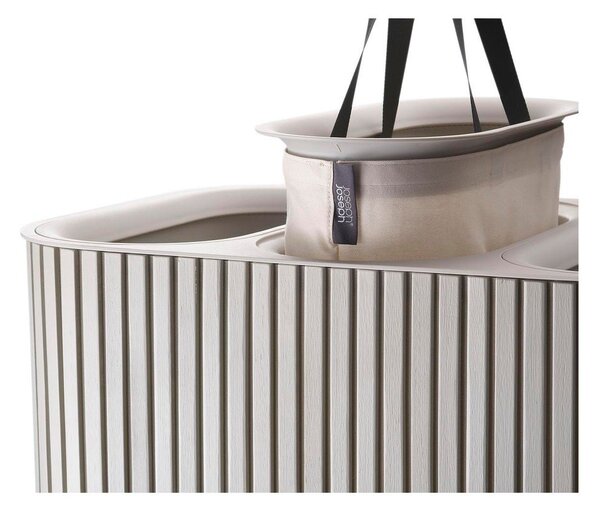 Cesta per il bucato beige in bambù 3x30 l Tota Trio Luxe – Joseph Joseph