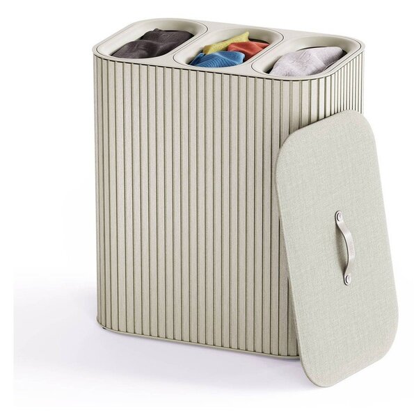 Cesta per il bucato beige in bambù 3x30 l Tota Trio Luxe – Joseph Joseph