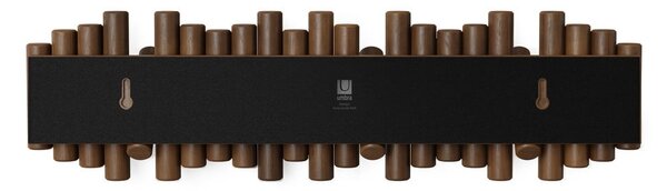 Attaccapanni da parete marrone scuro in pino massiccio 61 cm Picket – Umbra