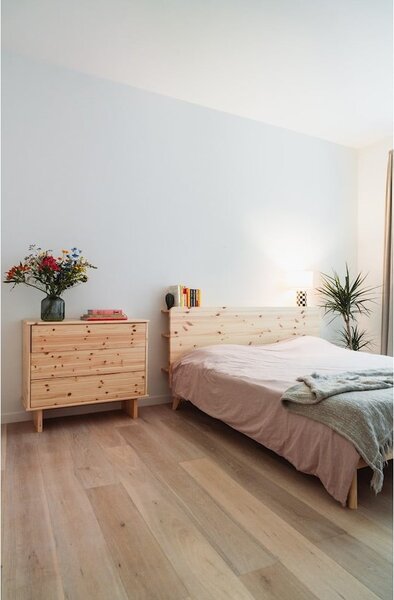 Letto matrimoniale in legno di pino con griglia 160x200 cm Retreat - Karup Design