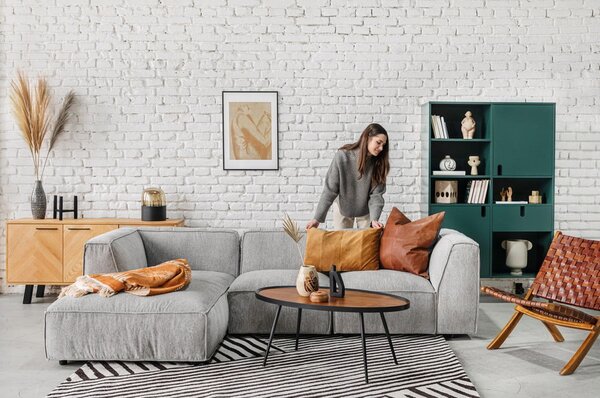 Poltrona lounge grigio chiaro (angolo destro) Fairfield - Bonami Selection