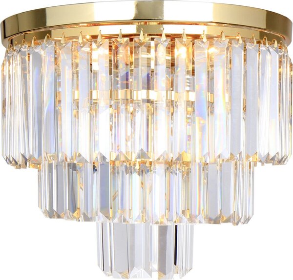 AMEDEO lampada da soffitto in cristallo glamour oro 1xE27 Linea Zuma C17106/1