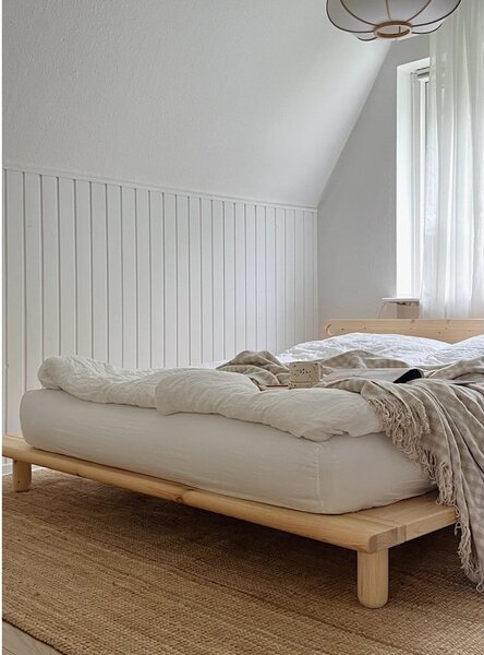 Letto matrimoniale in legno di pino con griglia 160x200 cm Peek - Karup Design