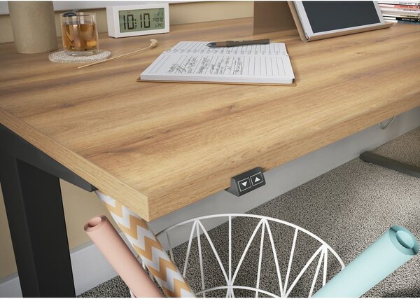 Tavolo da lavoro ad altezza regolabile elettricamente con piano in rovere 80x180 cm Lissabon - Germania