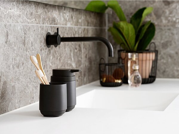 Dispenser di sapone in cemento nero Time - Zone