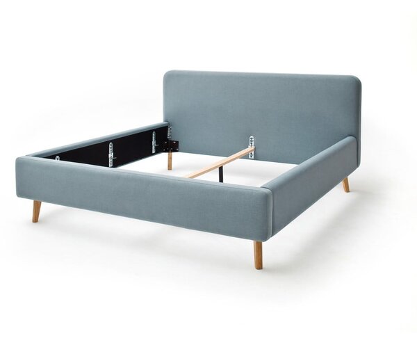Letto matrimoniale imbottito blu polveroso rete non inclusa 160x200 cm Mattis – Meise Möbel