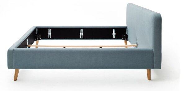 Letto matrimoniale imbottito blu polveroso rete non inclusa 160x200 cm Mattis – Meise Möbel