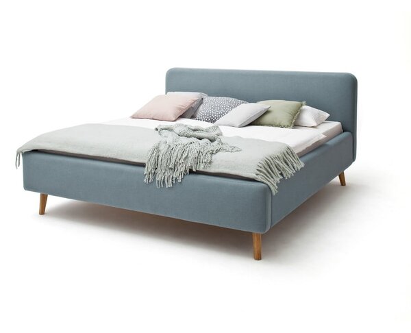 Letto matrimoniale imbottito blu polveroso rete non inclusa 160x200 cm Mattis – Meise Möbel