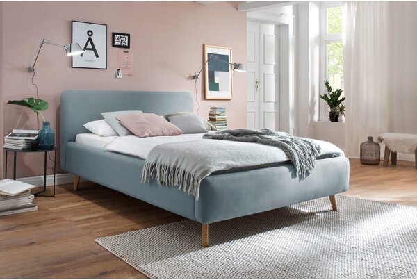 Letto singolo imbottito blu polveroso rete non inclusa 120x200 cm Mattis – Meise Möbel