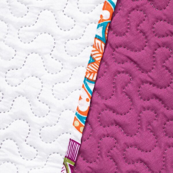 Copriletto reversibile in microfibra fucsia , 170 x 270 cm Bibi - DecoKing