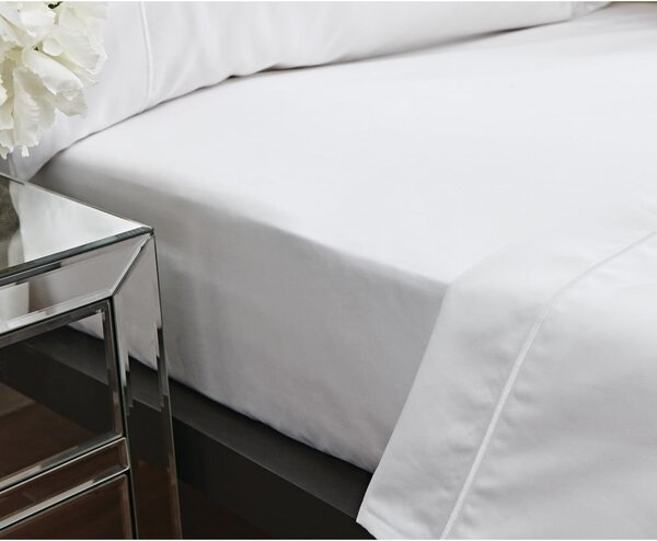 Lenzuolo di cotone sateen bianco Luxury, 135 x 190 cm - Bianca