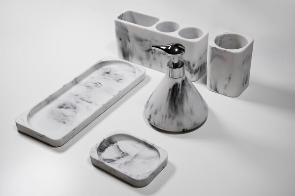 Organizzatore per spazzolini da denti bianco e grigio Desio - Wenko