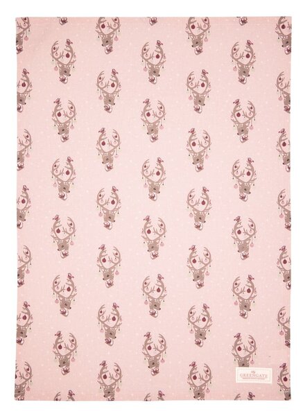 Asciugamano in cotone rosa Pale, 50 x 70 cm Dina - Green Gate
