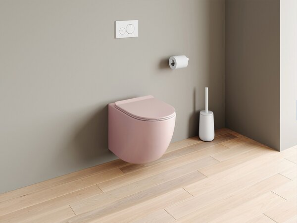 WC sospeso senza flangia in Ceramica Rosa opaco - JAVOINE
